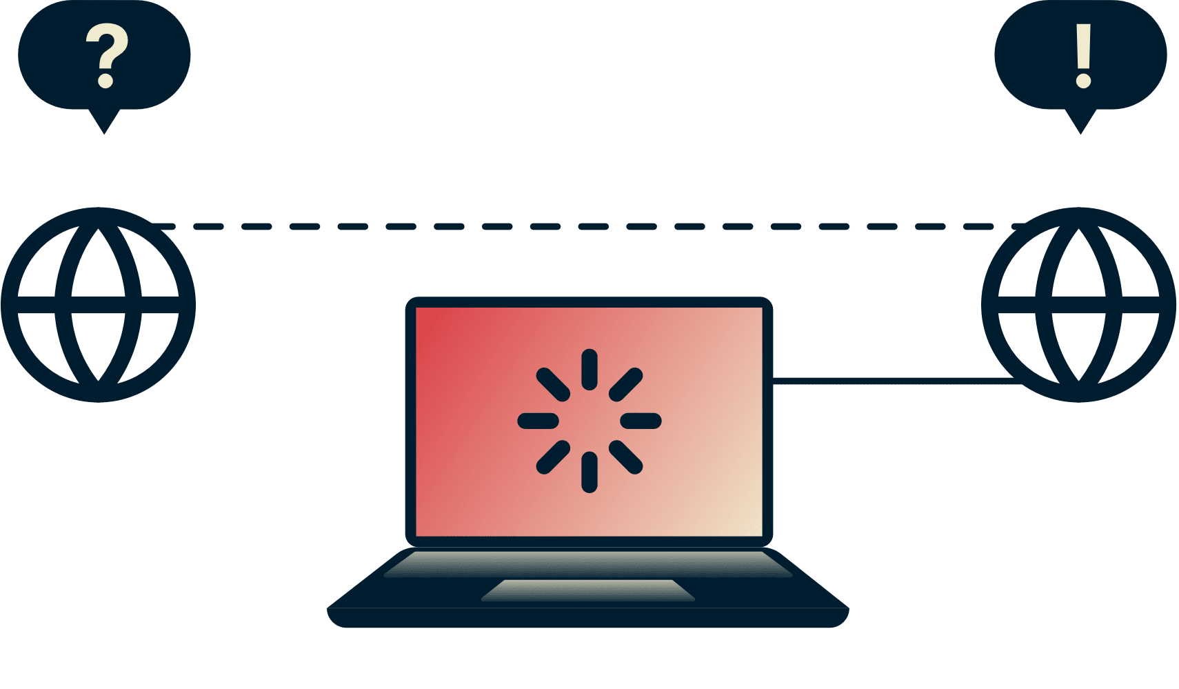 Co to jest peering? Diagram przedstawiający dw&oacute;ch dostawc&oacute;w usług internetowych ograniczających prędkość streamingu wideo na laptopie.