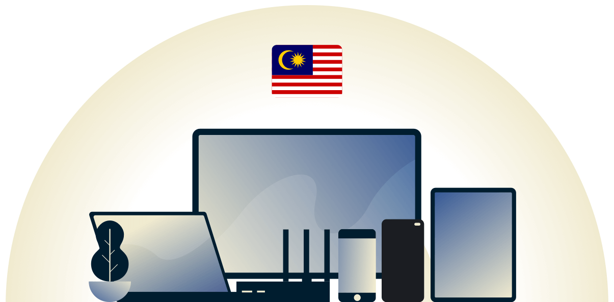 Malaysia VPN beskytter en r&aelig;kke forskellige enheder.
